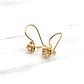 Aros chaton con gancho Rosa de Francia Oro 18k - Miniatura 3