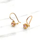 Aros chaton con gancho Rosa de Francia Oro 18k - Miniatura 4