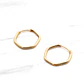 Aros argollas hexagonal Oro 18k - Miniatura 3
