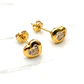 Aros corazón circon 8 mm Oro 18k - Miniatura 2