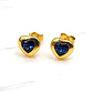 Aros corazón zafiro 8 mm Oro 18k - Miniatura 3