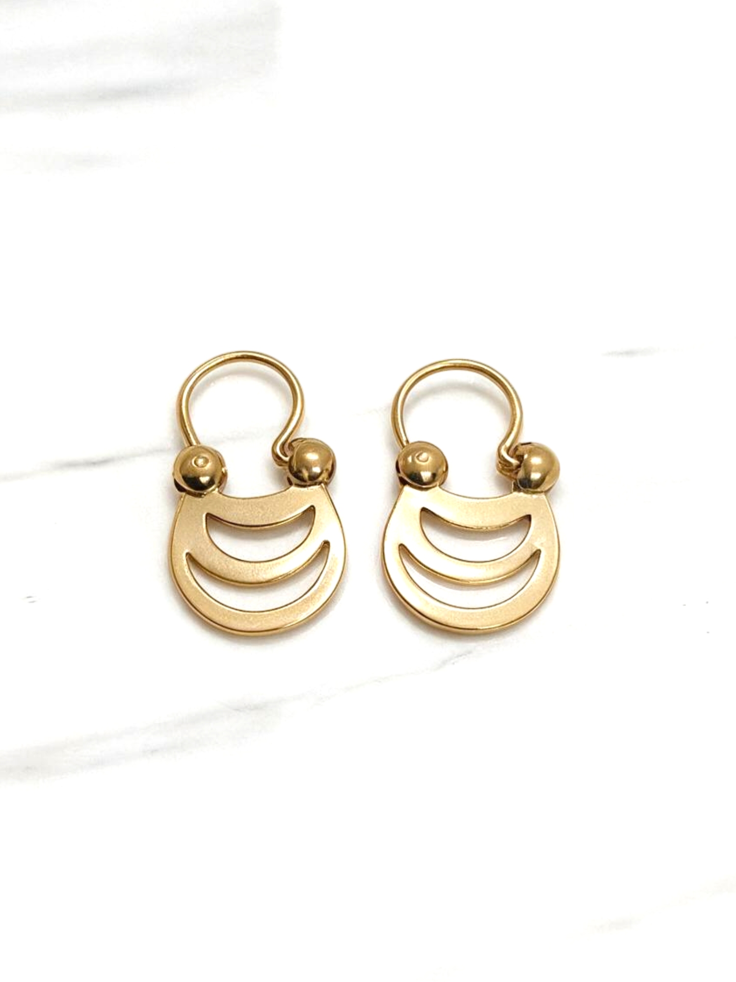 Aros argolla etnicos Oro 18k  1
