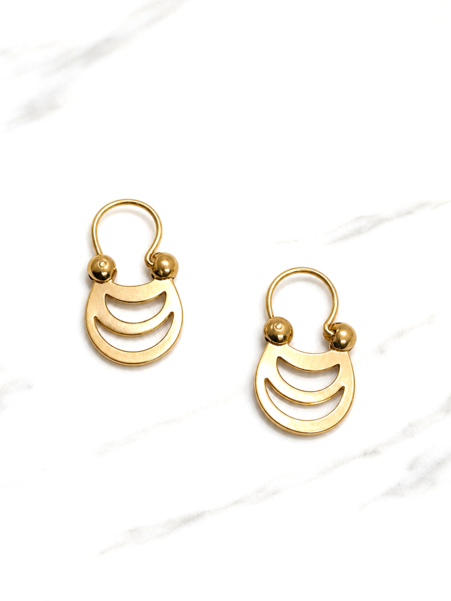 Aros argolla etnicos Oro 18k  3