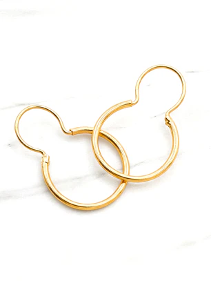 Aros argolla con gancho medianos Oro 18k