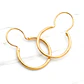 Aros argolla con gancho medianos Oro 18k - Miniatura 2