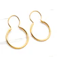 Aros argolla con gancho medianos Oro 18k - Miniatura 1