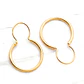 Aros argolla con gancho medianos Oro 18k - Miniatura 3