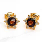 Aros rosa topacio y circónes grandes Oro 18k - Miniatura 3