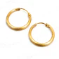 Aros argolla tallada 1.9 cm Oro 18k  - Miniatura 1