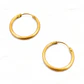 Aros argolla tallada 1.9 cm Oro 18k  - Miniatura 3