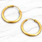 Aros argolla tallada 1.9 cm Oro 18k  - Miniatura 4
