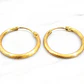 Aros argolla tallada 1.9 cm Oro 18k  - Miniatura 5