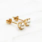 Aros pistilo perla cultivada medianos Oro 18k - Miniatura 4
