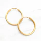 Aros argolla satinada 2 cm Oro 18k  - Miniatura 2