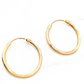 Aros argolla satinada 2 cm Oro 18k  - Miniatura 1