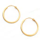 Aros argolla satinada 2 cm Oro 18k  - Miniatura 3