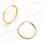Aros argolla satinada 2 cm Oro 18k  - Miniatura 4