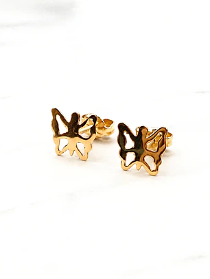 Aros mariposa grandes Oro 18k