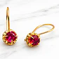 Aros chaton colgante rubí Oro 18k - Miniatura 5