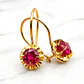 Aros chaton colgante rubí Oro 18k - Miniatura 3