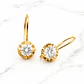 Aros chaton colgante circón Oro 18k - Miniatura 2