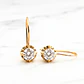 Aros chaton colgante circón Oro 18k - Miniatura 4