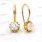 Aros chaton colgante circón Oro 18k - Miniatura 5