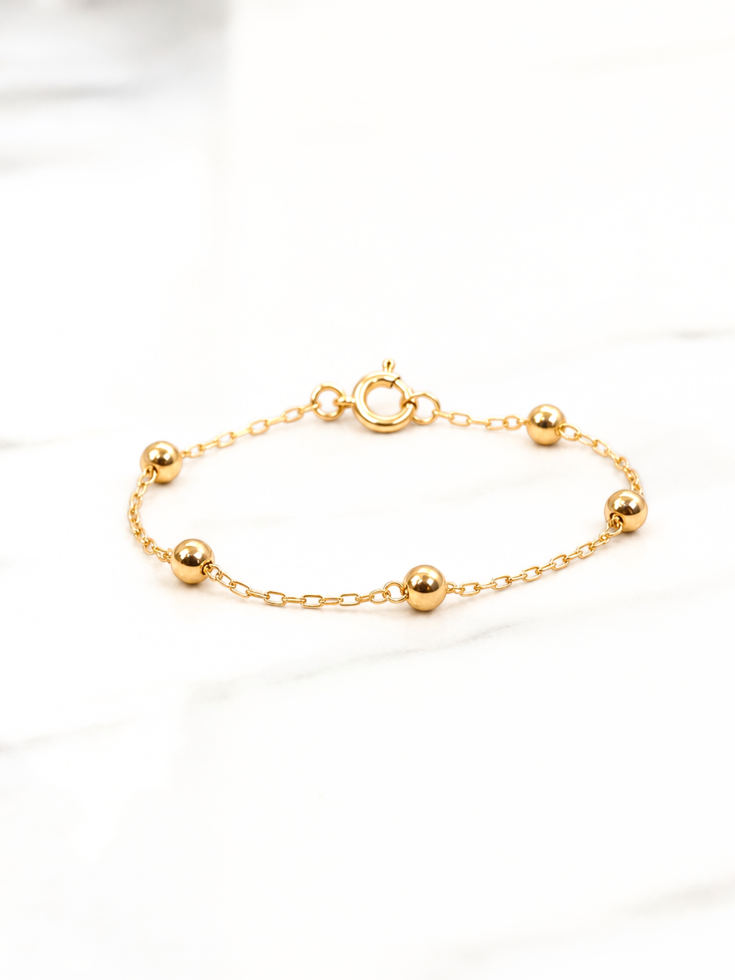 Pulsera bolita Oro 18k 4