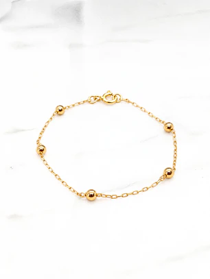 Pulsera bolita Oro 18k