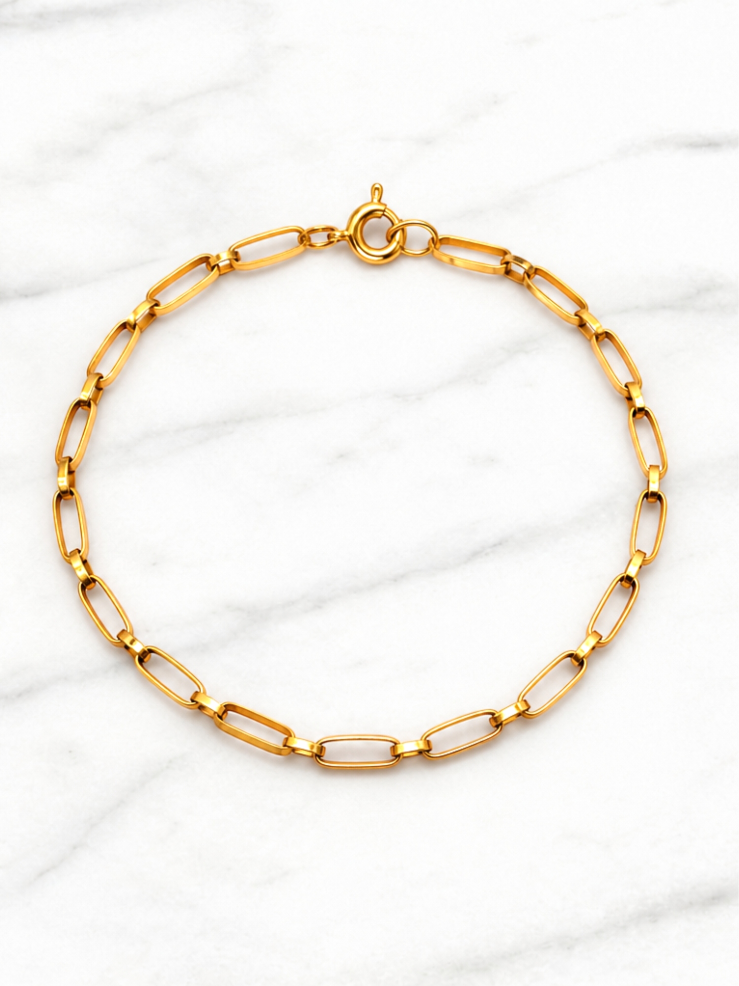 Pulsera argollas 19 cm Oro 18k 4
