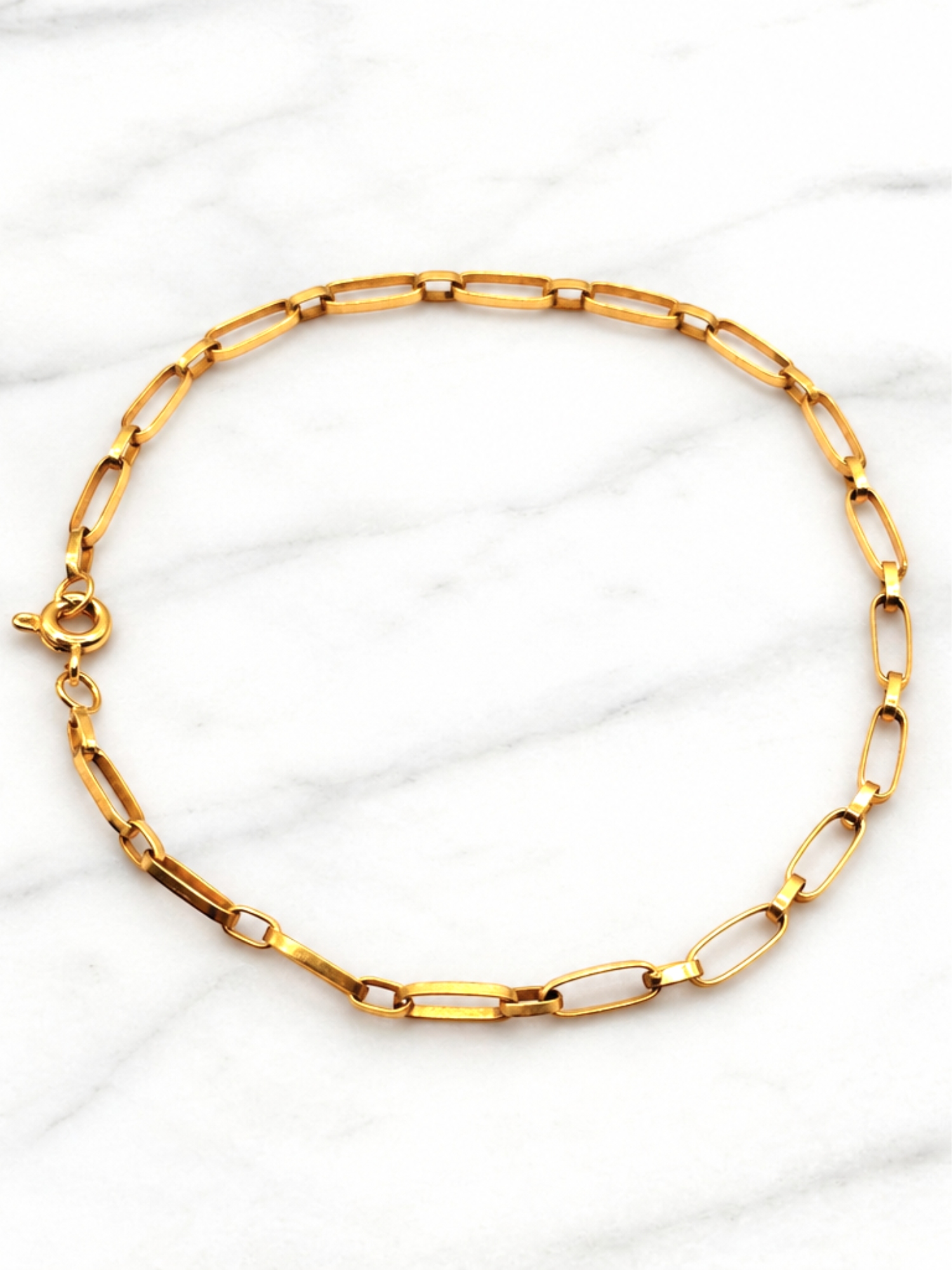 Pulsera argollas 19 cm Oro 18k 5