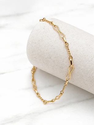 Pulsera infinito torcido Oro 18k 