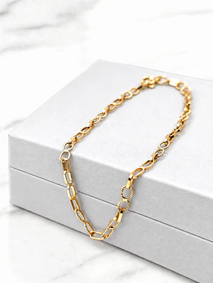 Pulsera odisea 19cm Oro 18k