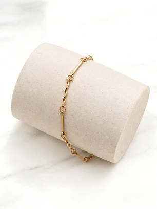 Pulsera eslabones palito Oro 18k 