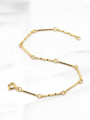 Pulsera eslabones palito Oro 18k 