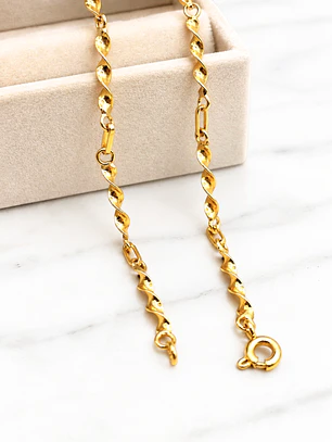 Pulsera espiral eslabón Oro 18k