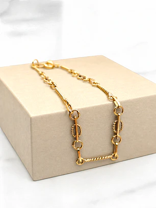 Pulsera palito Verónica 19 cm Oro 18k