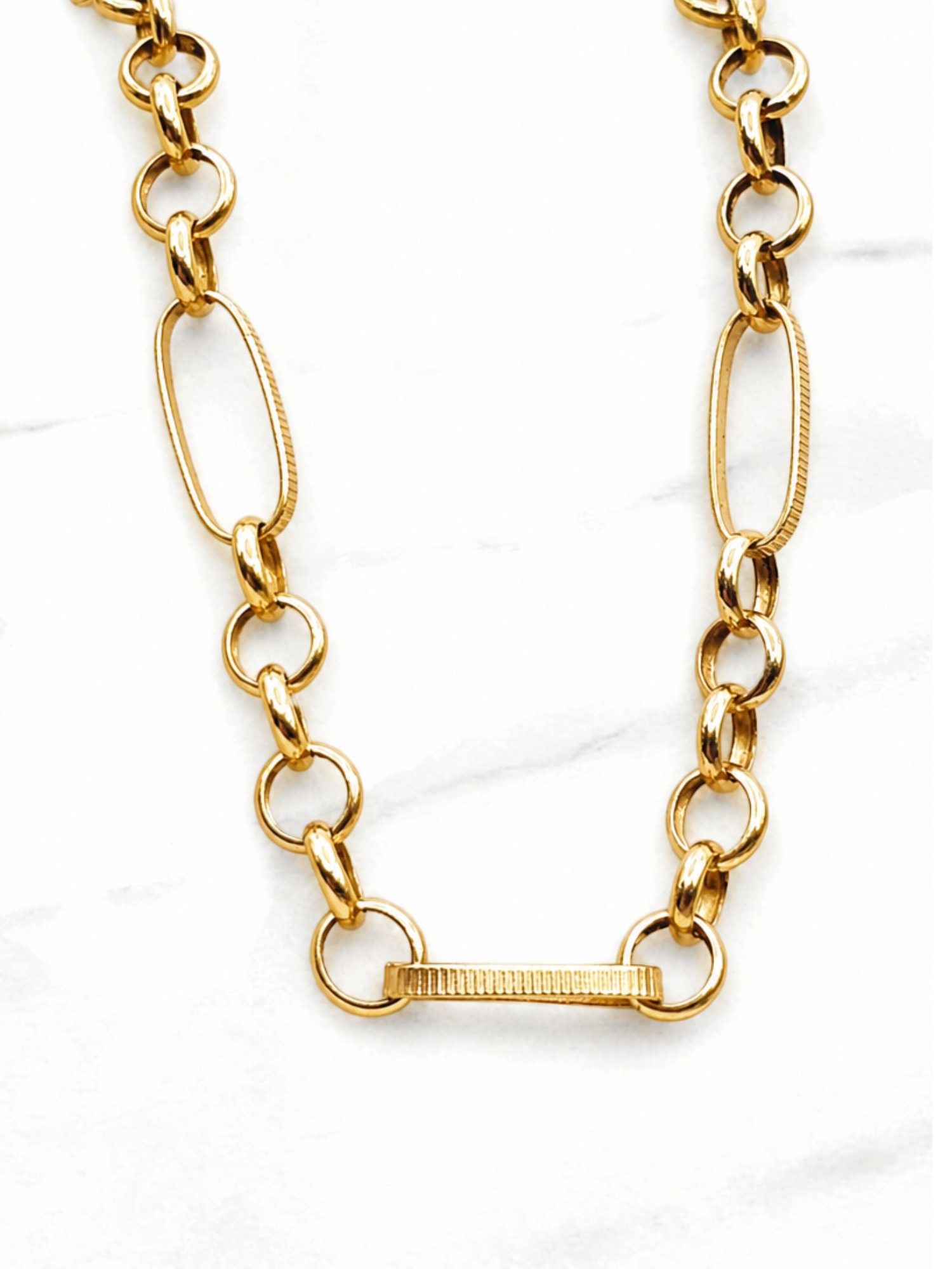 Pulsera rolo facetada 21 cm Oro 18k 3