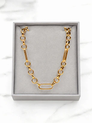 Pulsera rolo facetada 21 cm Oro 18k