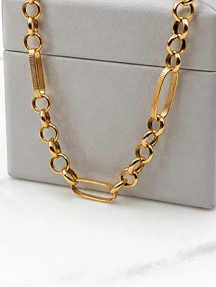 Pulsera rolo facetada 21 cm Oro 18k