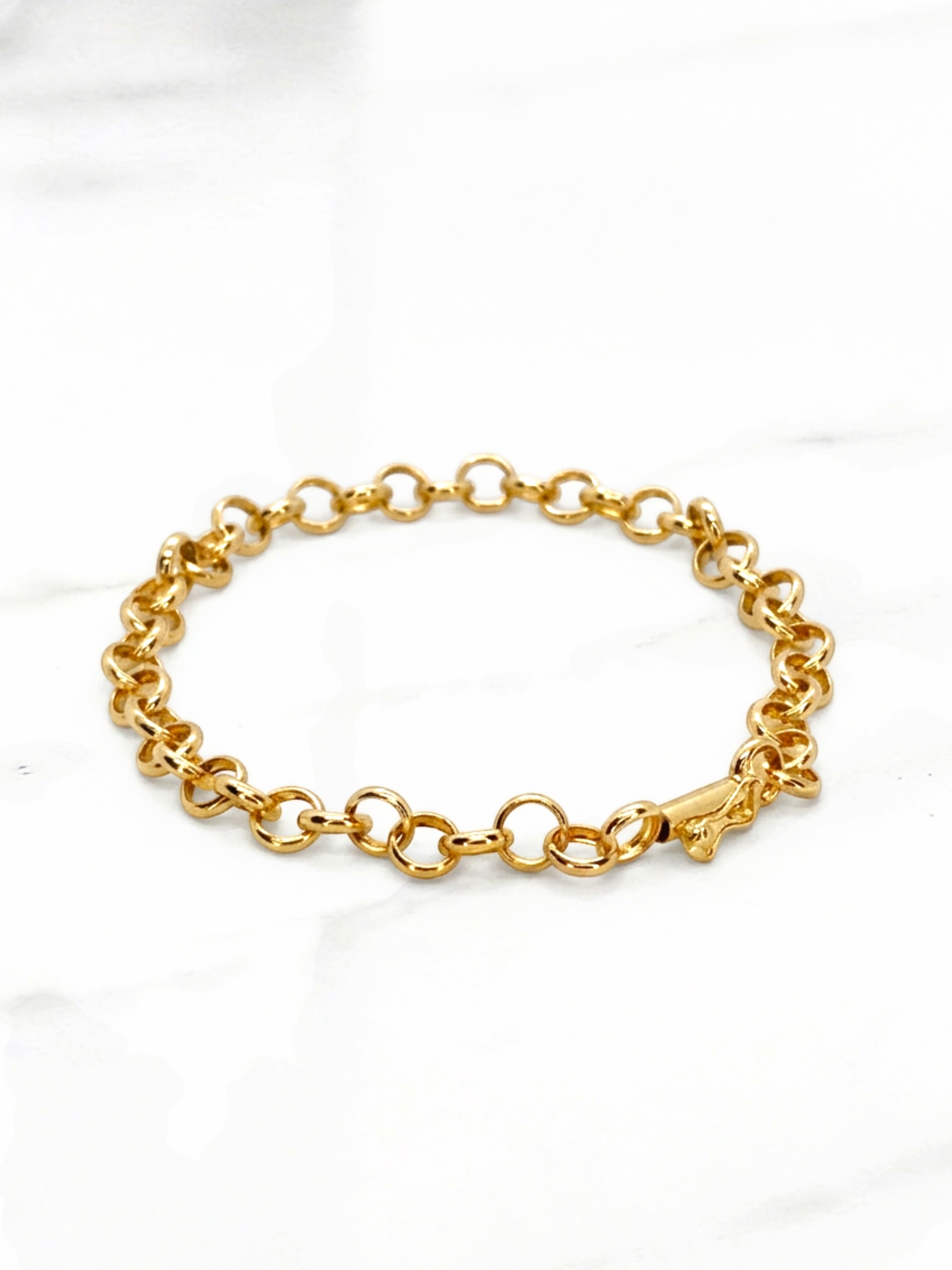 Pulsera Rolo Oro 18k  2