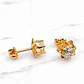 Aros chaton italiano circón grandes Oro 18k  - Miniatura 2