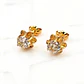 Aros chaton italiano circón grandes Oro 18k  - Miniatura 1