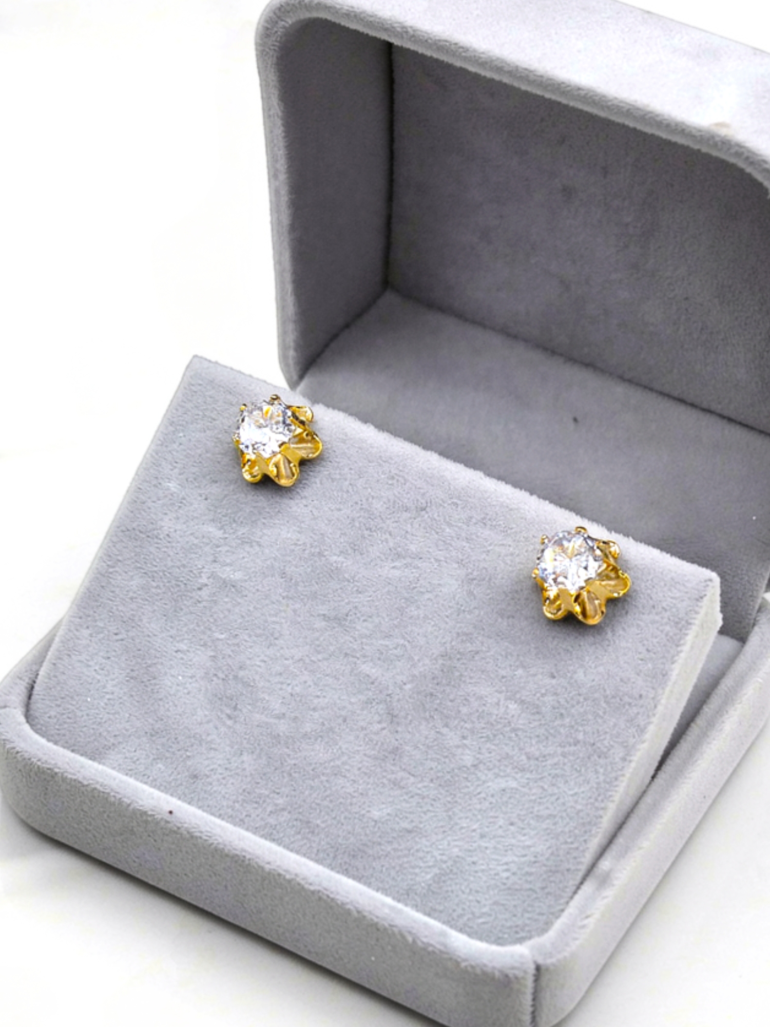 Aros chaton italiano circón grandes Oro 18k  4