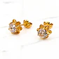 Aros chaton italiano circón grandes Oro 18k  - Miniatura 5