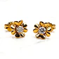 Aros rosa circon Oro 18k - Miniatura 2
