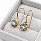 Aros chaton colgante aguamarina Oro 18k - Miniatura 3