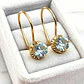 Aros chaton colgante aguamarina Oro 18k - Miniatura 2