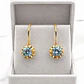 Aros chaton colgante aguamarina Oro 18k - Miniatura 1