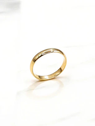 Argolla media caña 2 mm Oro 18k